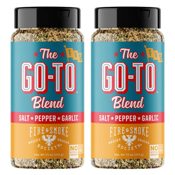 Fire & Smoke Society All Purpose Seasoning BBQ Rubs | 7.51 oz (Pack of 2) | Ideal for Steak, Chicken, Pork, Burgers, Veggies