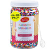 Rainbow Sprinkles | Bulk Sprinkles Rainbow Jimmies-1.5 LB in Resealable Container | Sprinkles for Cake Decorating, Ice Cream Top