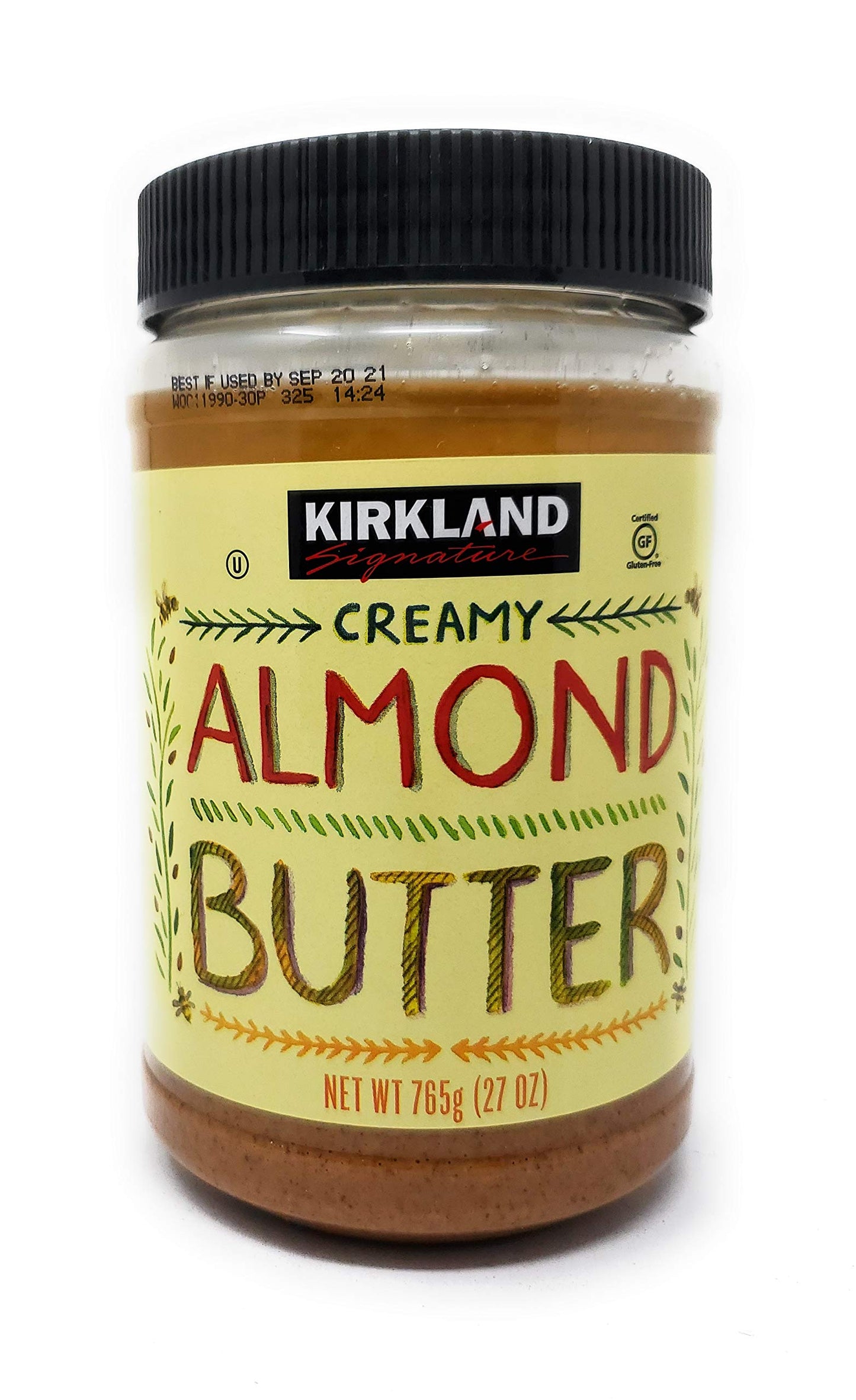 Kirkland Signature Organic Creamy Almond Butter, 27 Ounce, Pack of One