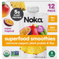 NOKA Superfood Fruit Smoothie Pouches, Vegan & Gluten Free, 4.22 oz, 12 Count, Super Tropical with Elderberry & Vitamin C