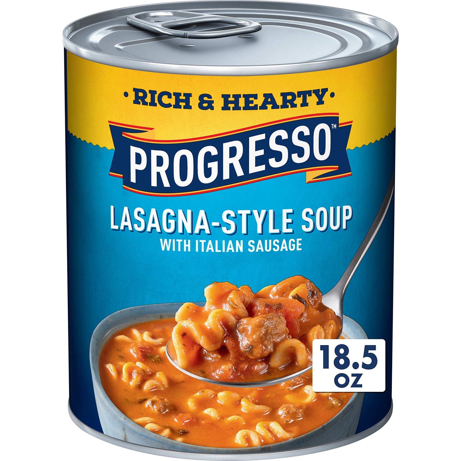 Progresso Rich & Hearty, Lasagna-Style Soup With Italian Sausage, Canned Soup, 18.5 oz.