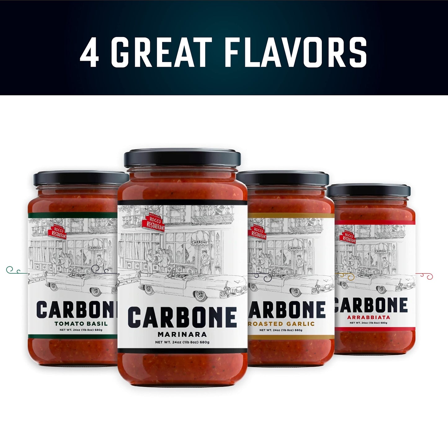 Carbone Marinara Pasta Sauce | Tomato Sauce Made with Fresh & All-Natural Ingredients | Non GMO, Vegan, Gluten Free, Low Carb, 2