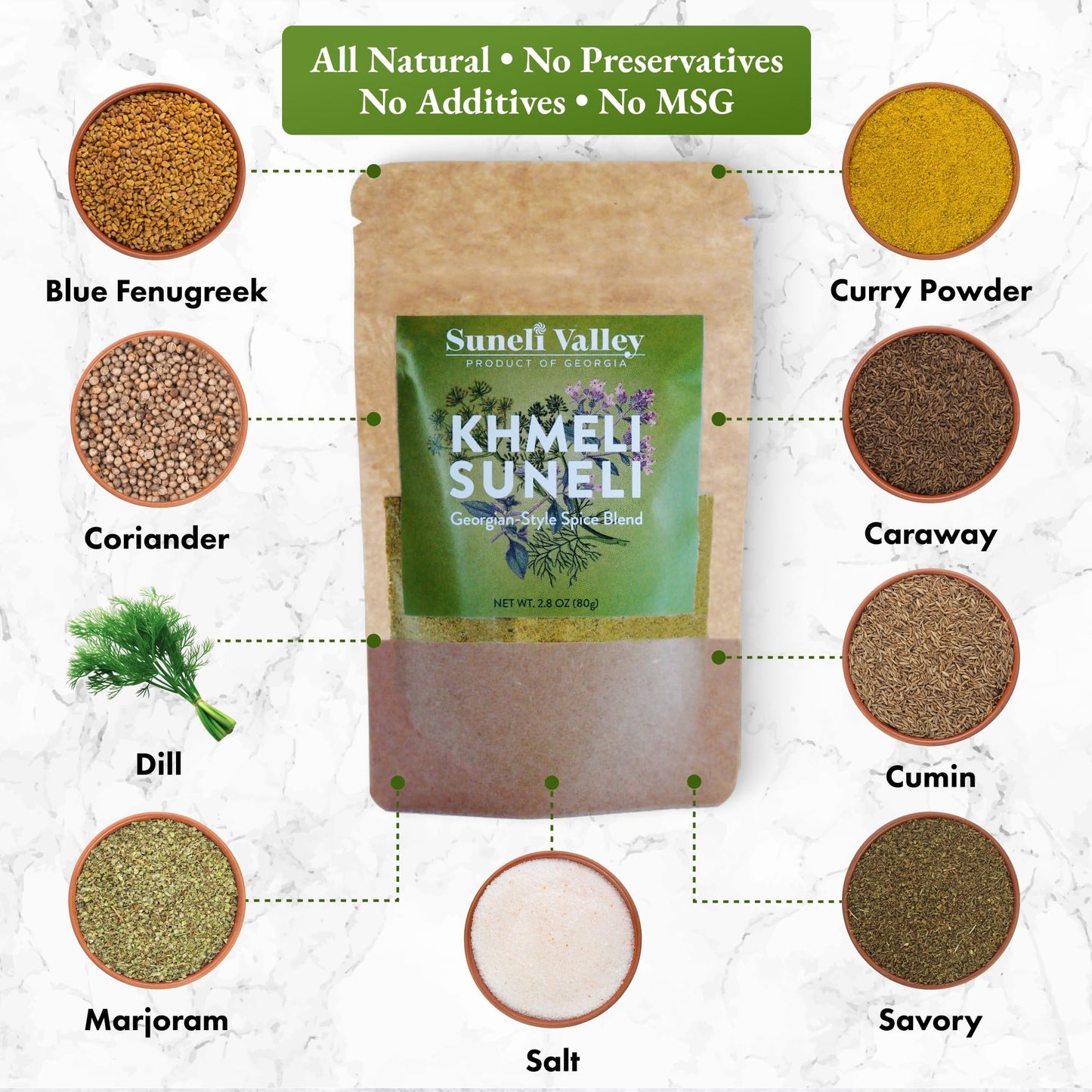 Suneli Valley Khmeli Suneli | Premium Georgian-Style Seasoning | Aromatic Mix Of Herbs And Spices | Ideal For Grilled Meats, Sea