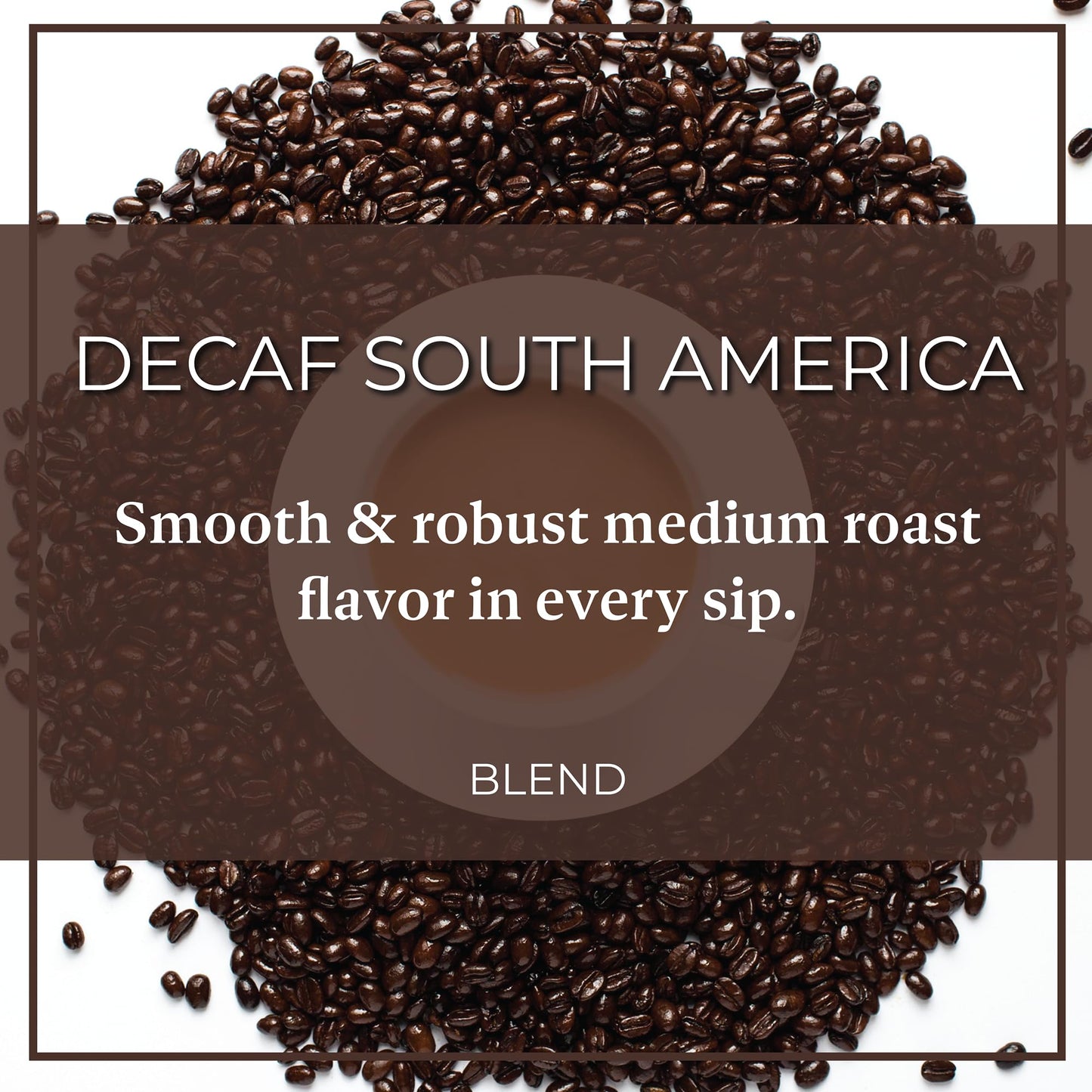 The Bean Organic Coffee Company Water Processed Decaf South America Blend, Medium Roast, Whole Bean Coffee, 16-Ounce Bag