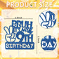 Embhhor Bruh It'S My 9Th Birthday Cake Topper, Dude Bro I'M 9, Boys Happy 9Th Birthday Cake Decor, Blue Glitter (9Th)