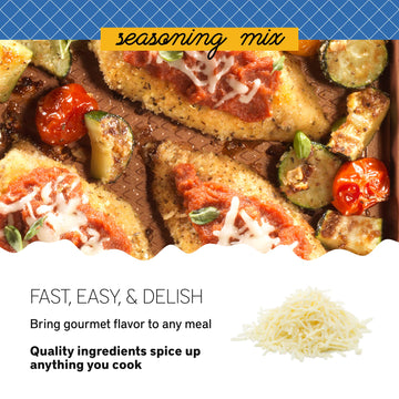 Southern Living Chicken Parmesan Seasoning Mix, One Pan Sheet Baked Chicken, Italian Cuisine Seasoning & Spice For Family Dinner