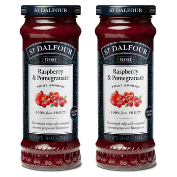 St. Dalfour Raspberry & Pomegranate Fruit Spread - 10oz - 100% from Fruit, No Artificial Ingredients, Non-GMO, No Cane Sugars, A
