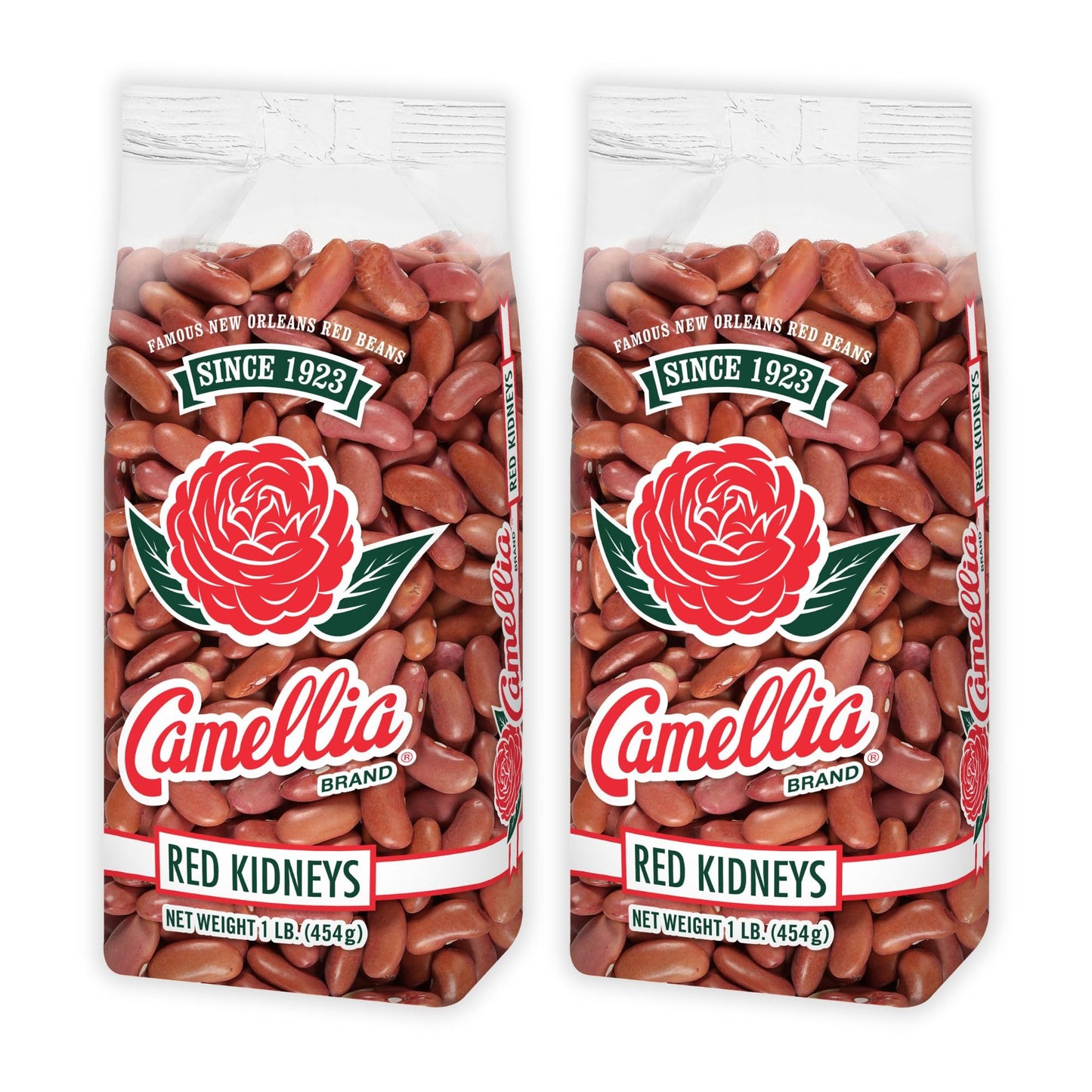 Camellia Brand Dried Red Kidney Beans – Enhanced Non-Gmo Dry Beans For Red Beans And Rice, High Protein Plant-Based Food For Chili, Soups, Salads, Meal Prep, And Cajun Cooking 1 Pound (Pack Of 2)