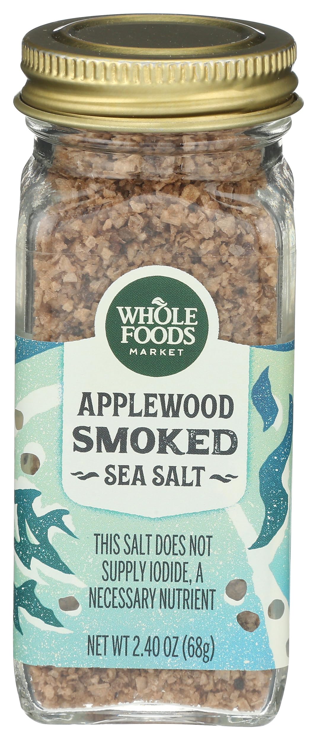Whole Foods Market Seasoning Salt Applewood Smoked 2.40 Ounce