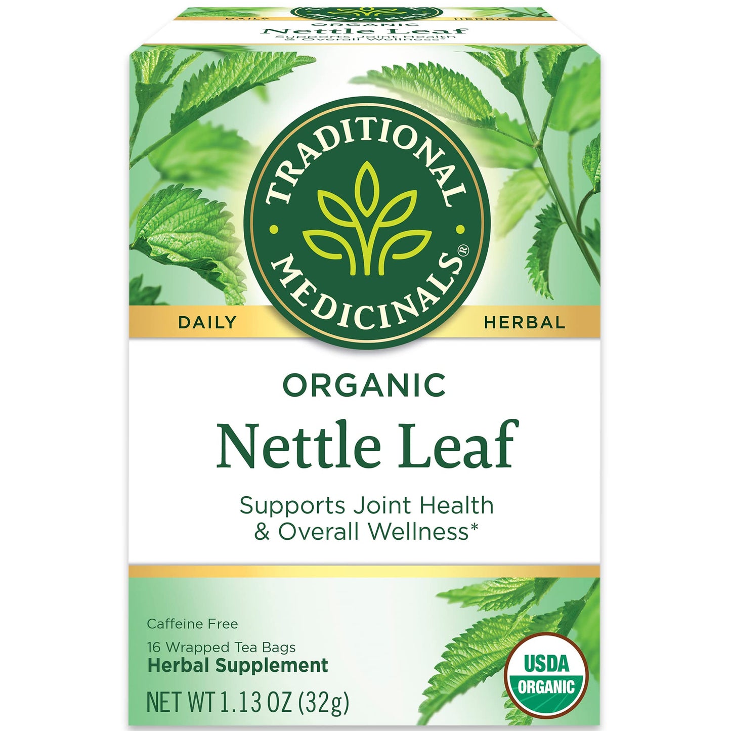 Traditional Medicinals Organic Nettle Leaf 16 Tea Bags (Pack Of 2)