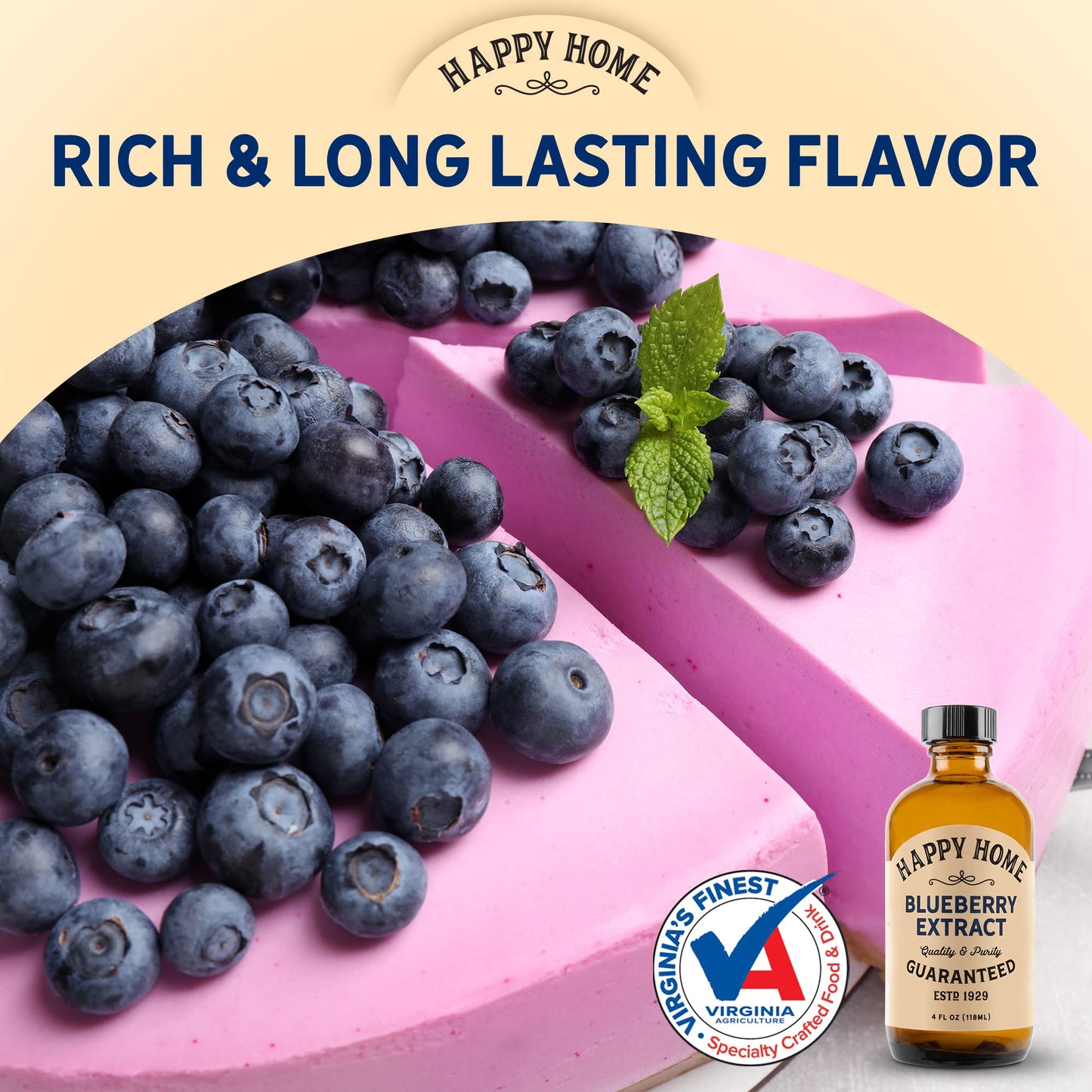 Happy Home Premium Natural Blueberry Flavor - Certified Kosher, 4 oz.