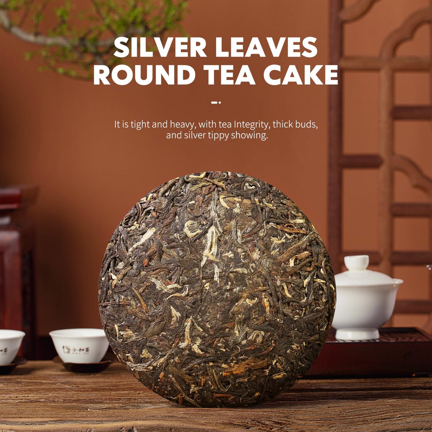 Khs Organic Raw Pu Erh Cake, 3.53 Oz Usda Certified Organic Puerh Cake, No Dust Production Workshop, Aged Chinese Yunnan Ancient