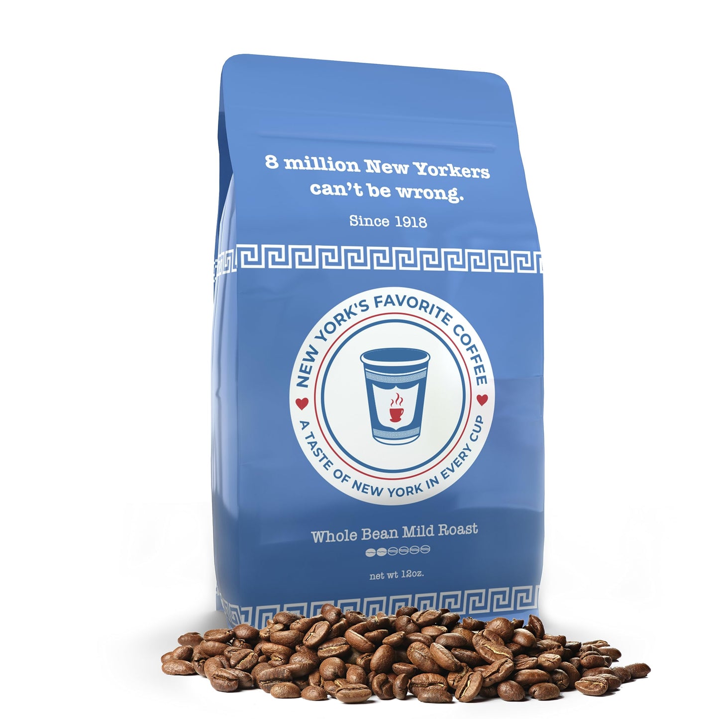 New York'S Favorite Coffee - Whole Bean Coffee, Medium Roast | The Coffee Found In The Ny Anthora Cup | 12Oz (Pack Of 1) Add To