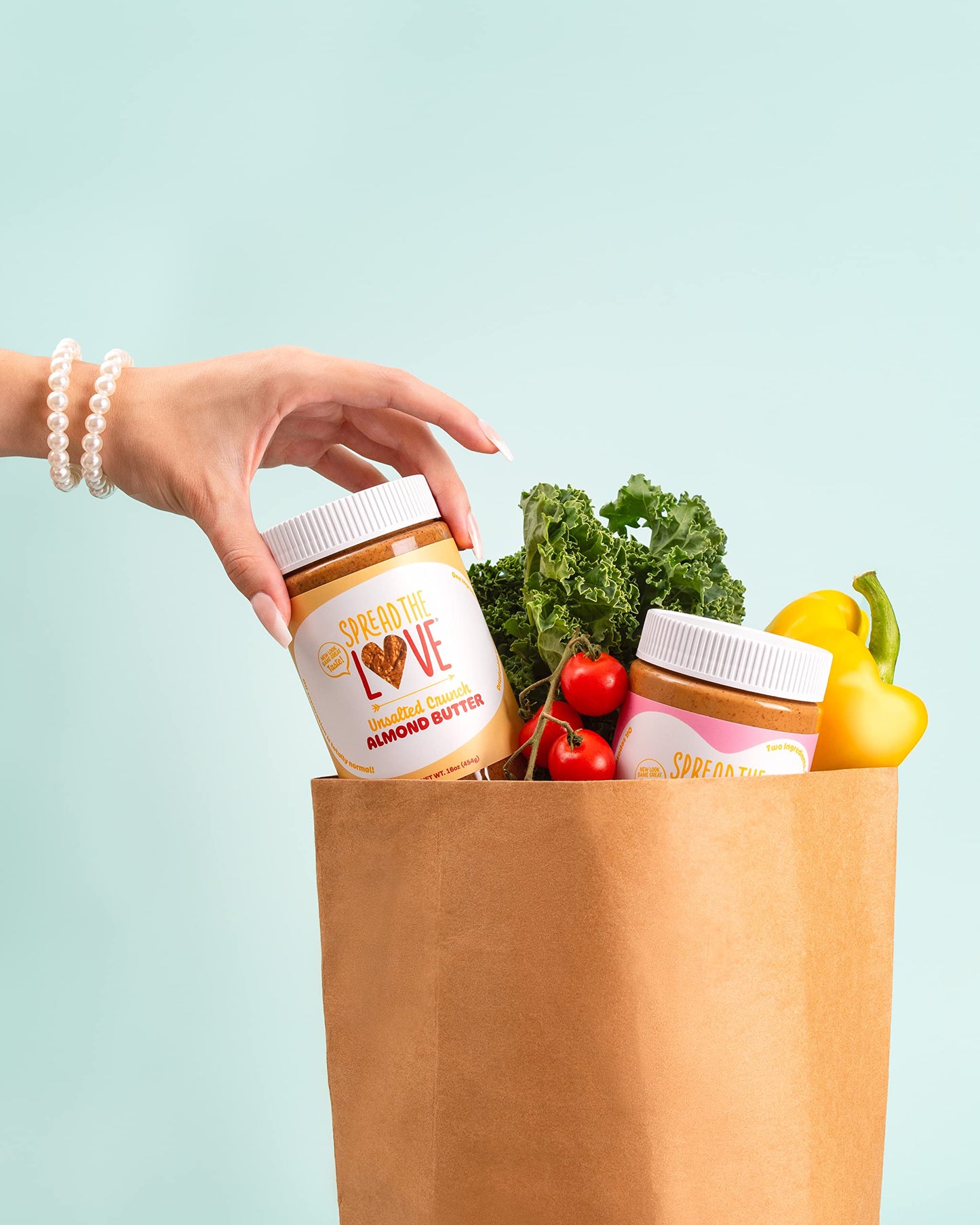 Spread The Love Unsalted Crunch Almond Butter, All Natural, Vegan, Gluten Free, Creamy, No Added Salt Or Sugar, No Palm Fruit Oi