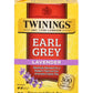 Twinings Earl Grey Lavender Tea – Caffeinated Black Tea Blend, Individually Wrapped Tea Bags, 20 Count