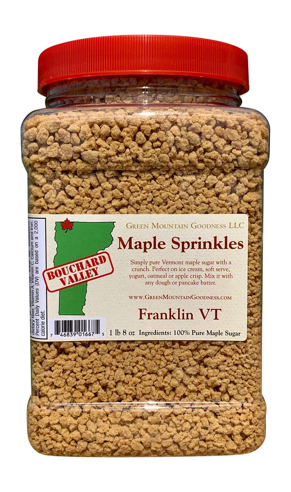 Green Mountain Goodness, Pure Vermont Maple Crunch Sprinkles (Perfect On Ice Cream & Yogurt)