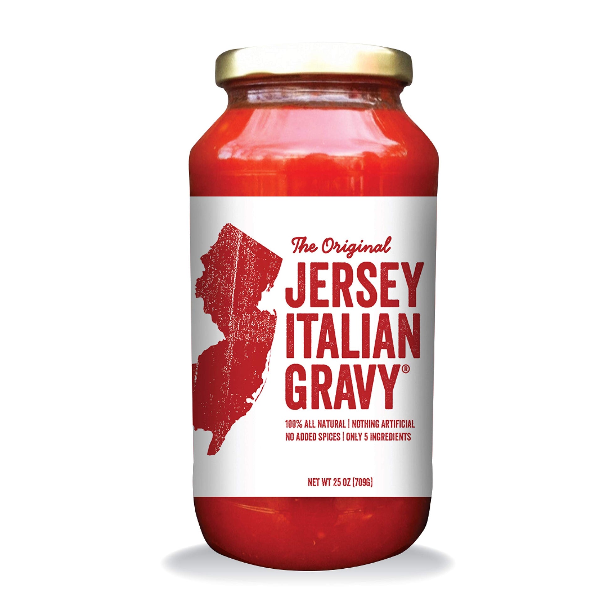 Jersey Italian Gravy-24 Oz Jar-Gourmet, All Natural All Purpose Tomato Sauce For Pasta And More, No Artificial Ingredients- Vegan Friendly-Authentic Recipe For Pasta, (Classic, 12 Pack)