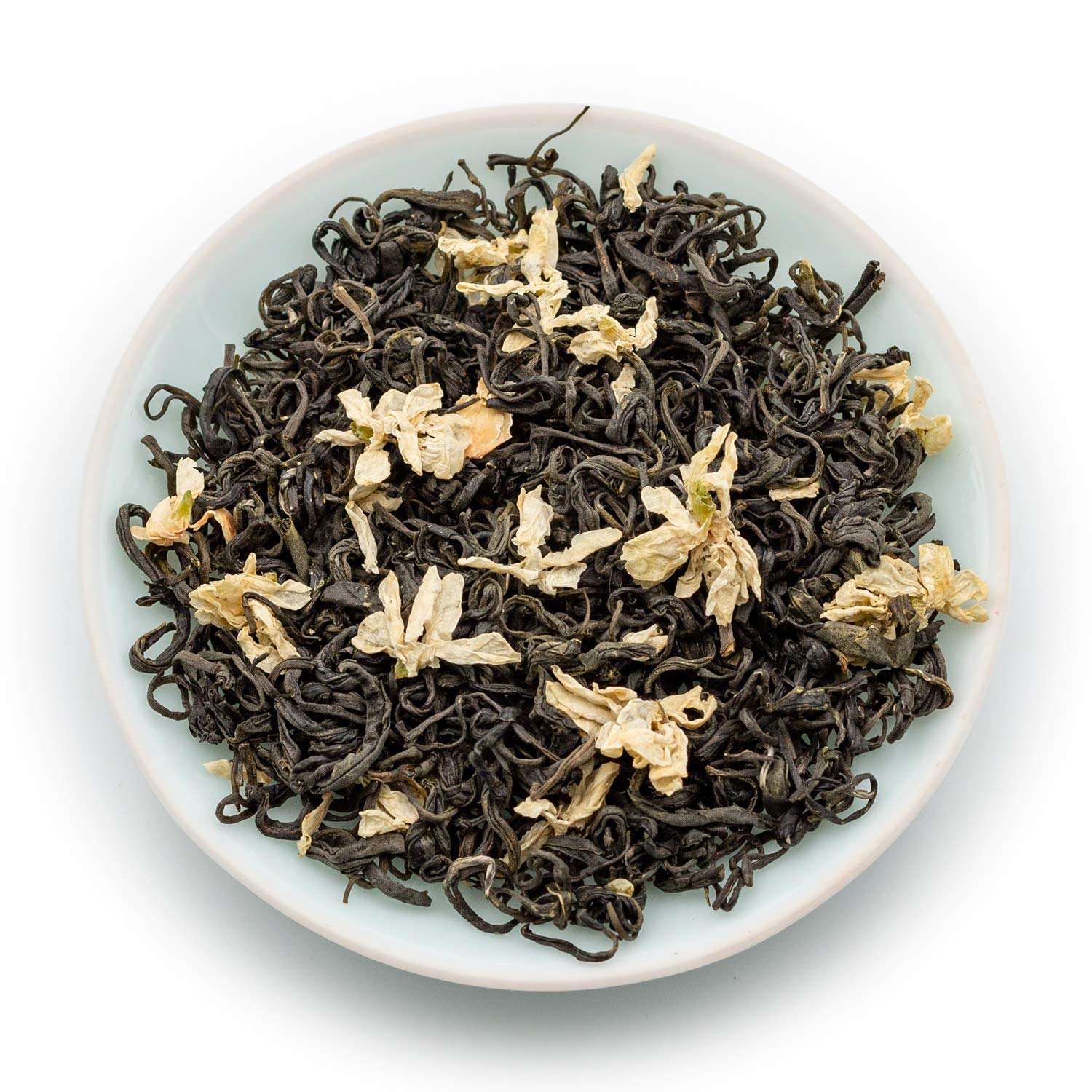 Oriarm Bi Tan Piao Xue Jasmine Green Tea Loose Leaf - Chinese Green Tea Leaves with Jasmine Flowers - Yuqian 3rd Grade - 100g (3