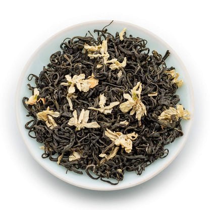 Oriarm Bi Tan Piao Xue Jasmine Green Tea Loose Leaf - Chinese Green Tea Leaves with Jasmine Flowers - Yuqian 3rd Grade - 100g (3