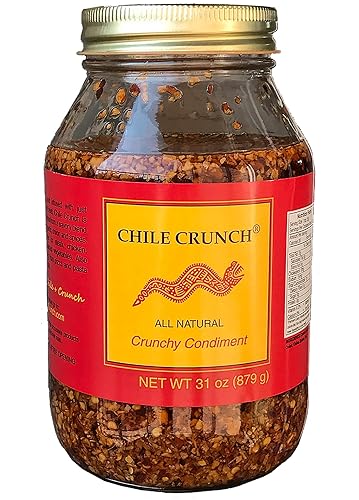 Chile Crunch - A Crunchy All Natural Spicy Condiment (Original) - 31Oz. Party Jar