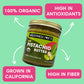 Wilderness Poets, Pistachio Butter - Organic, Raw, 100% Pistachio (64 Ounce - 4 Pound) - Half Gallon Glass Jar - Perfect for Dub
