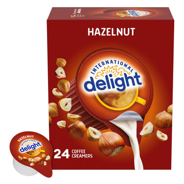 International Delight Coffee Creamer Singles, Hazelnut, 24 Count