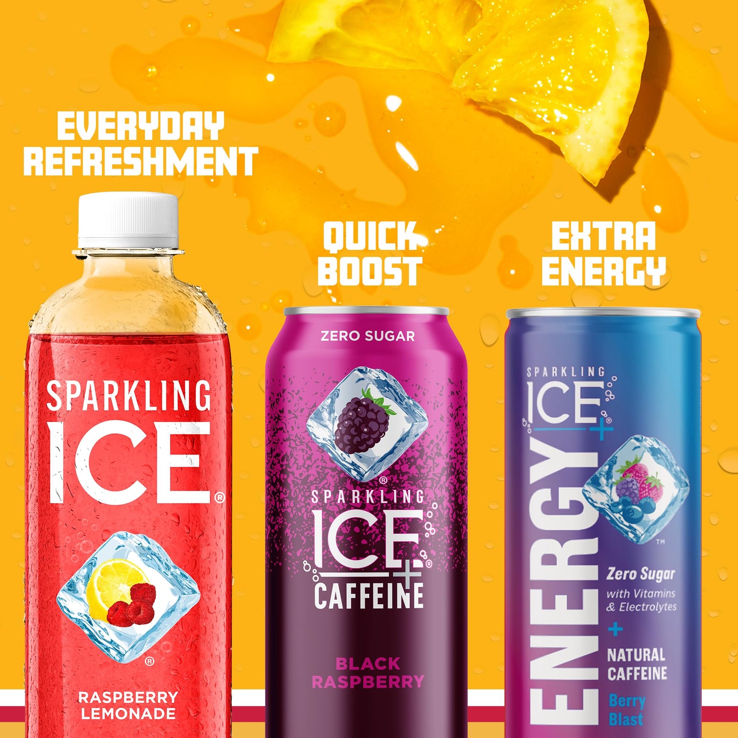 Sparkling Ice Raspberry Lemonade Sparkling Water, Zero Sugar, 17 Fl Oz Bottles, Pack of 12, Low Calorie Beverage with Vitamins & Antioxidants