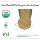 Certified Organic Hulled Buckwheat Groats,Non-GMO, Raw, Vegan, Bulk (5LB)
