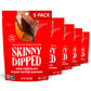 SkinnyDipped Dark Chocolate Peanut Butter Almonds, Healthy Snack, Plant Protein, Gluten Free, 3.5 oz Resealable Bags, (Pack of 5