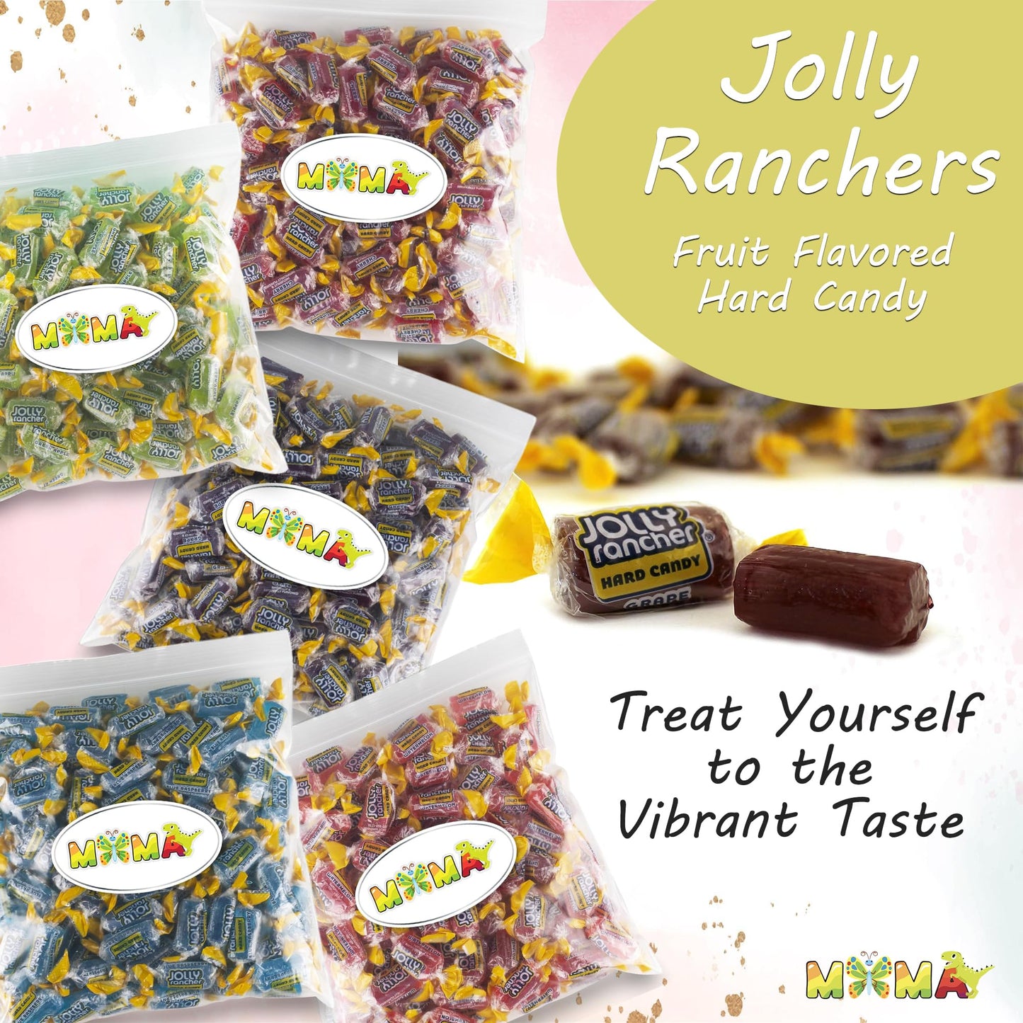 Jolly Ranchers Hard Candy Blue Raspberry - 1.5 Lb Fruit Flavored Made With Real Juice For Halloween Candy - Gluten Free Hard Can