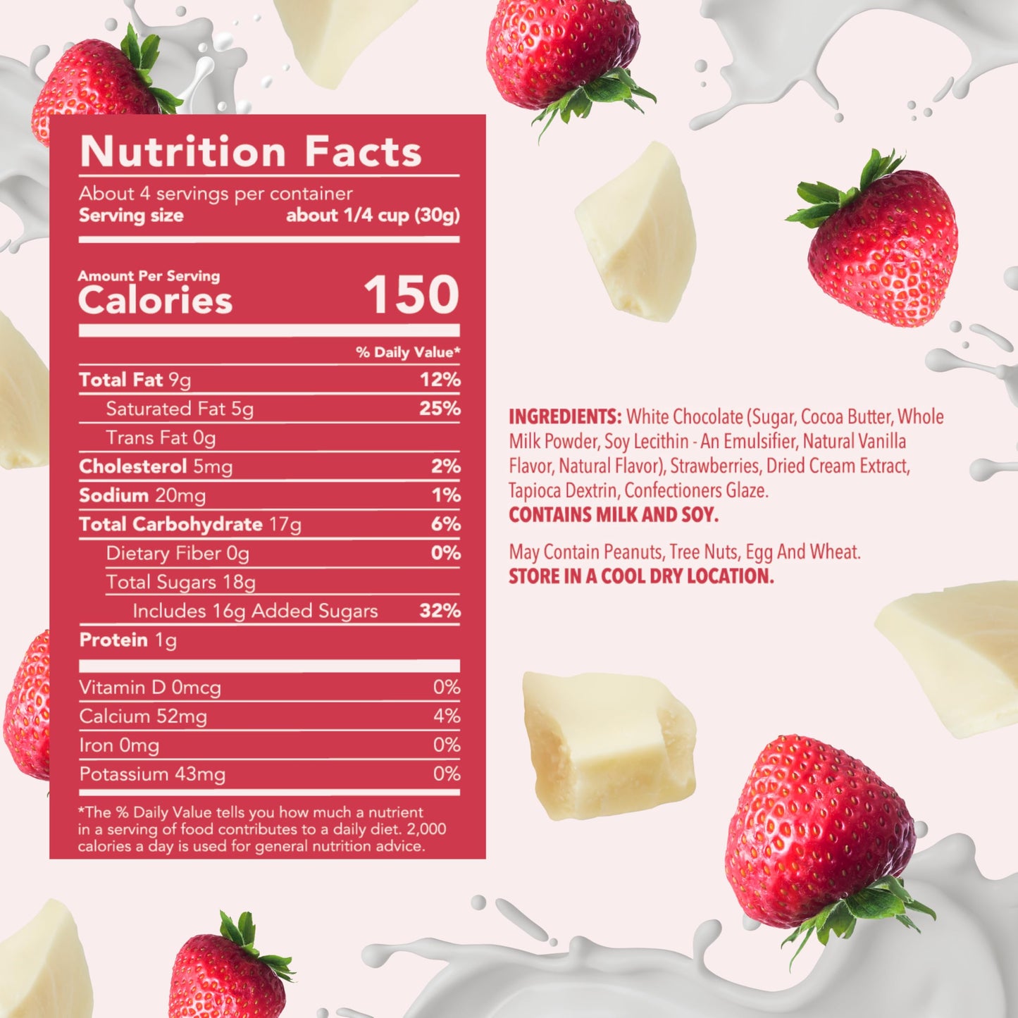 Tru Fru Nature'S Strawberries Hyper-Dried Fresh In Crme, Premium Gourmet Freeze Dried Snack, 4.2 Oz