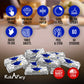 60 Graduation Cap Party Class Of 2026 Miniatures Candy Bar Wrapper, (Set Of 60) Mini Candy Chocolate Bar Stickers, Labels, Candy Not Included, Color Blue. Made In Usa