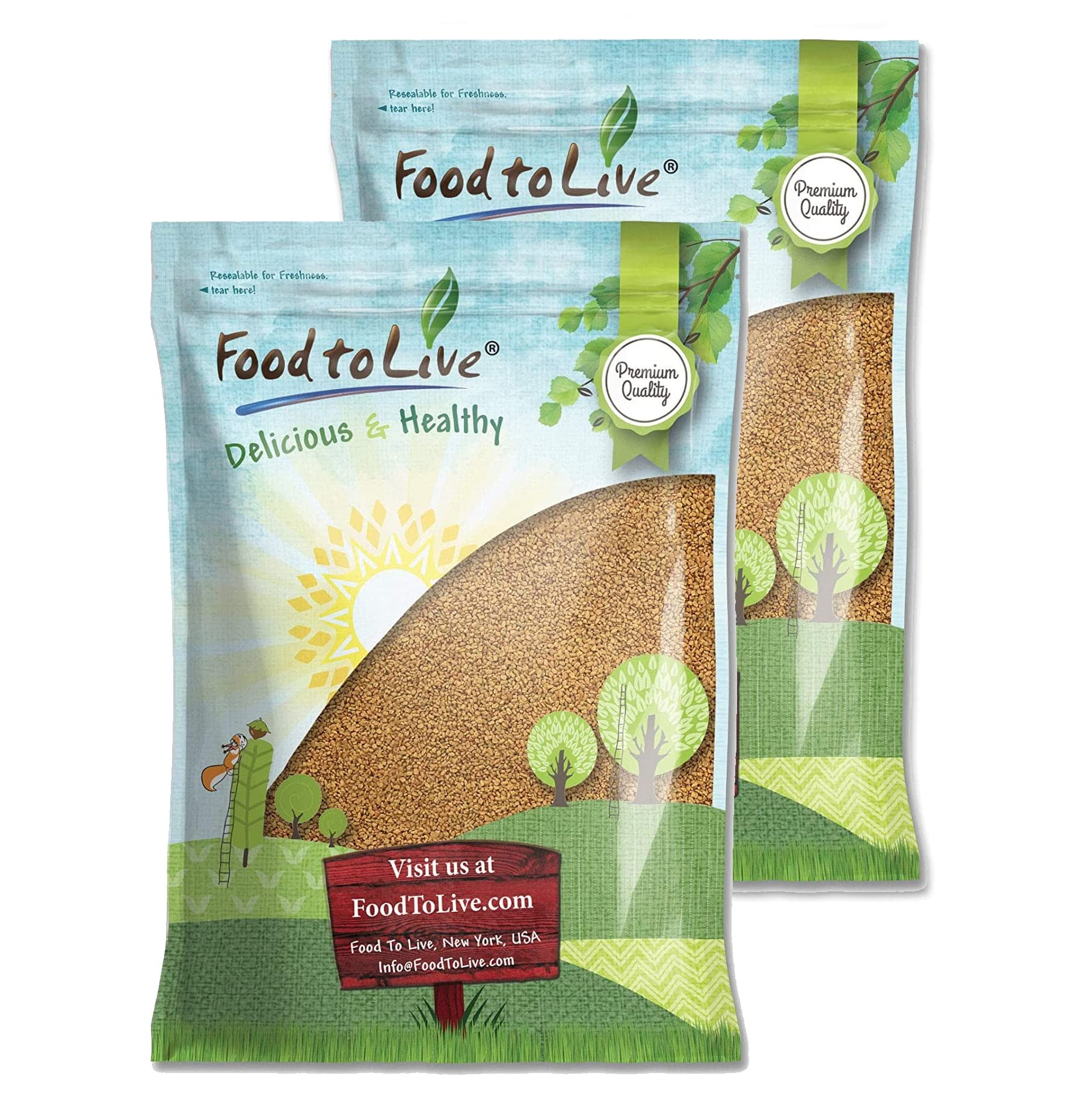 Fenugreek Seeds, 25 pounds - Non-GMO Verified, Whole, Raw, Sproutable, Vegan, Kosher, Bulk Methi, Good Source of Dietary Fiber, 