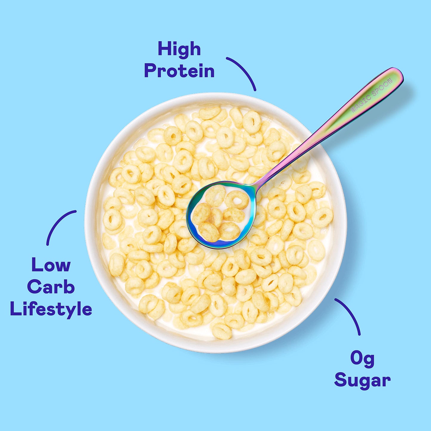 Magic Spoon Cereal, Frosted 4-Pack Of Cereal And Spoon - Keto & Low Carb Lifestyles, Gluten & Grain Free, High Protein, 0G Sugar
