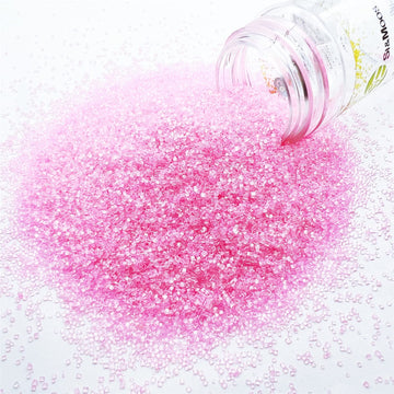 Se Si&Moos Pink Sanding Sugar Pink Edible Sparkling Sprinkles Sanding Sugar Crystals For Cookie Decorating Edible Glitter Rimmer