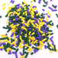 Ncs Purple, Yellow, And Green Edible Jimmies Mix Sprinkles, 8 Ounces - Great For Cupcakes, Cookies, Cakes, Cakes Pops