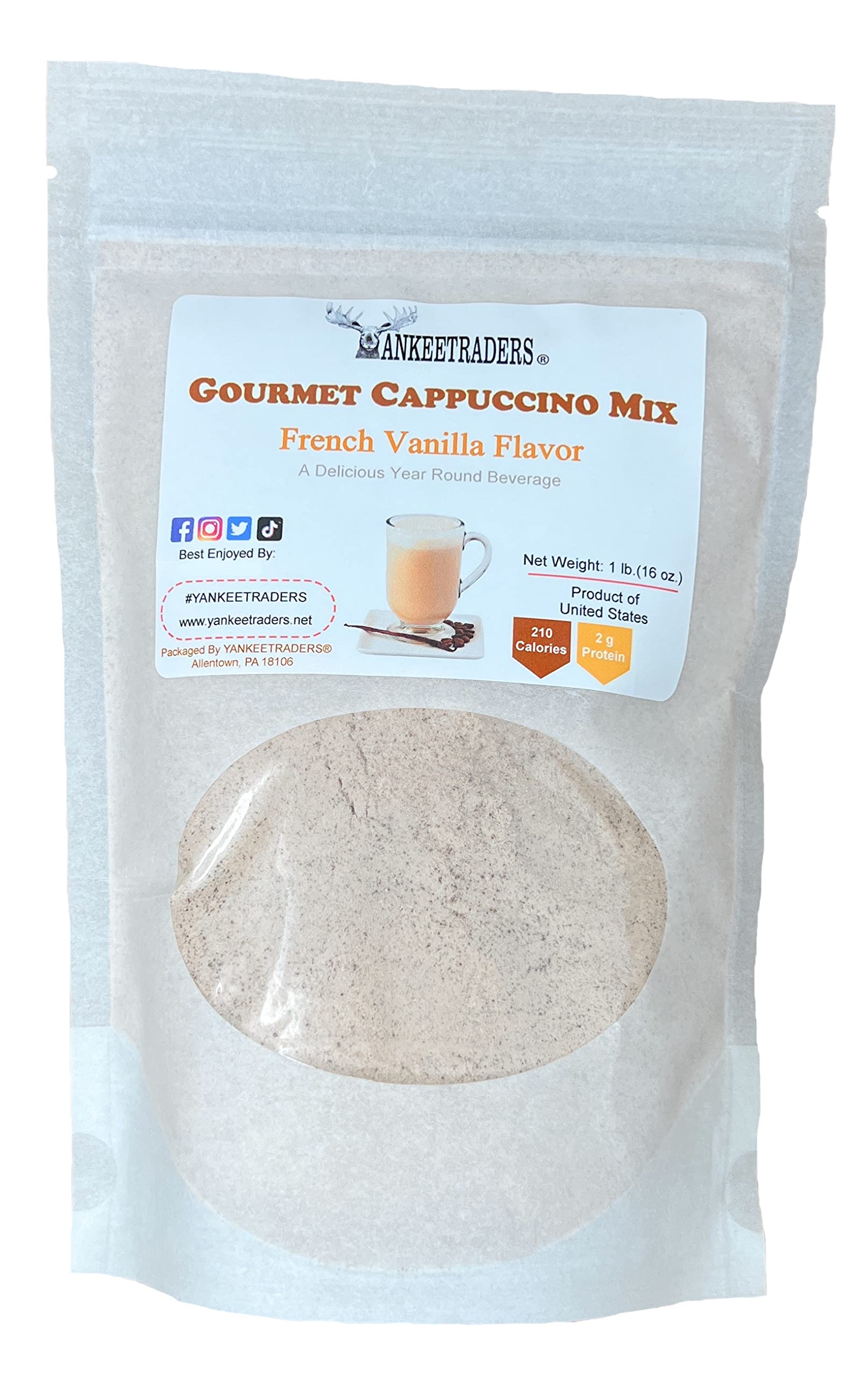 Yankeetraders, French Vanilla Cappuccino Mix, 1 Pound