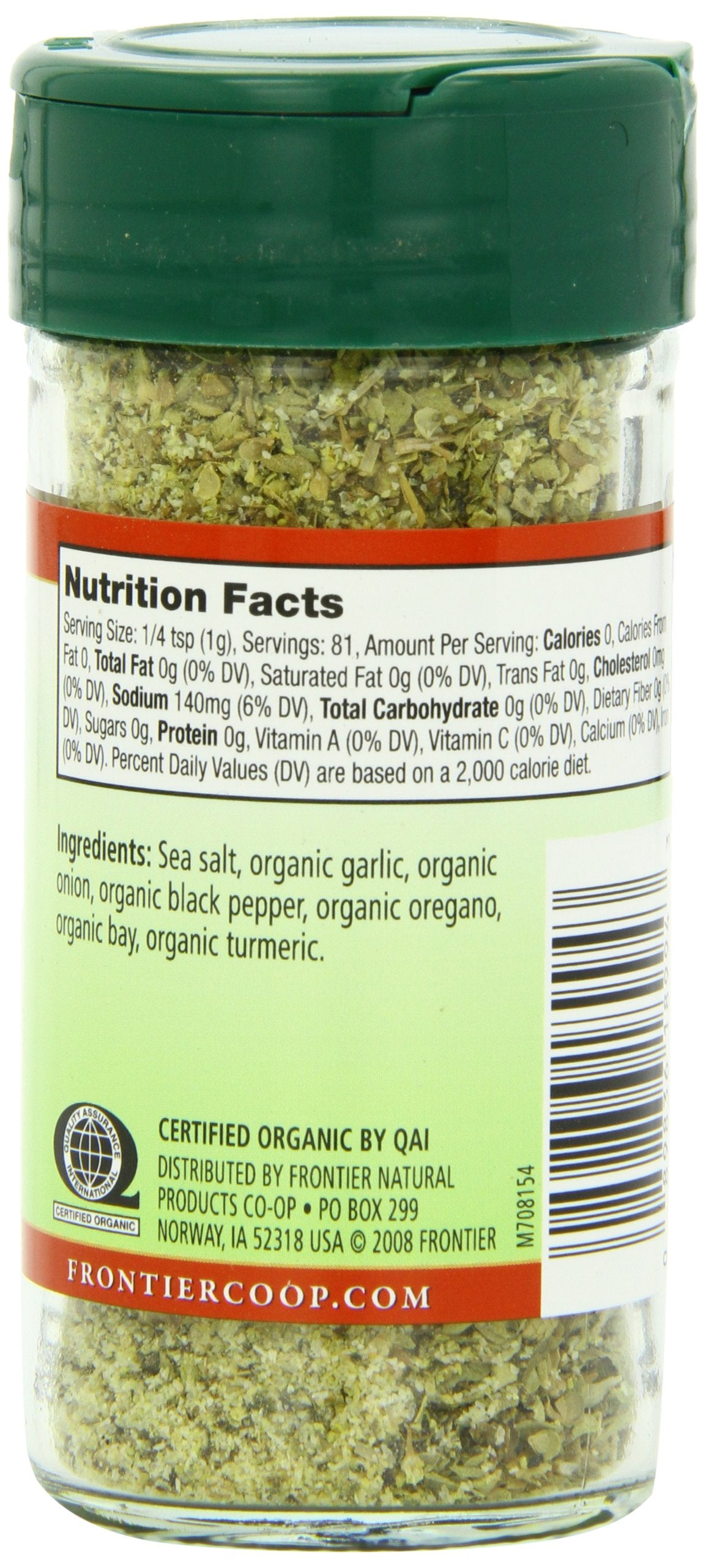Frontier Herb Adobo Seasoning Blend, Non Irradiated, 2.86 Ounces (Pack Of 12)