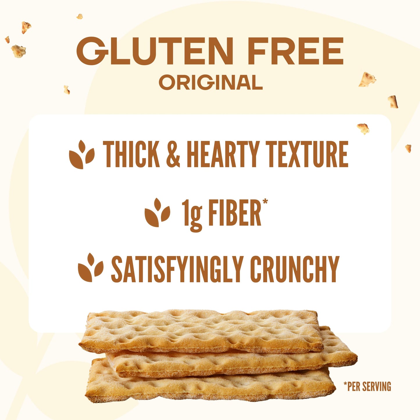 Wasa Gluten Free Original Crispbread, 5.4 oz (Pack of 10) - Non-GMO Gluten Free Crackers for Healthy Snacking