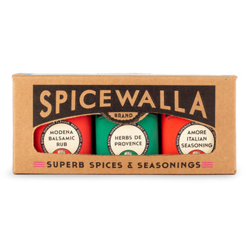 Spicewalla Mediterranean Seasoning 3 Pack | Modena Balsamic Rub, Herbs De Provence, Amore Italian Seasoning | Mediterranean Spice Gift Set