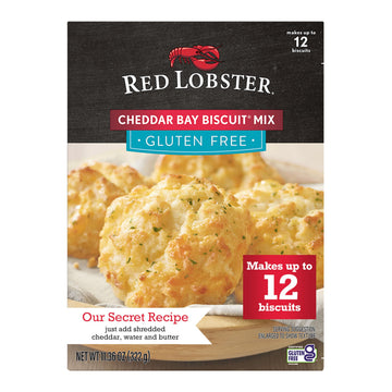 Red Lobster Gluten Free Cheddar Bay Biscuit Mix With Garlic Herb Seasoning, Cheddar Gluten Free Biscuit Mix, 11.36 Oz Box (Pack 