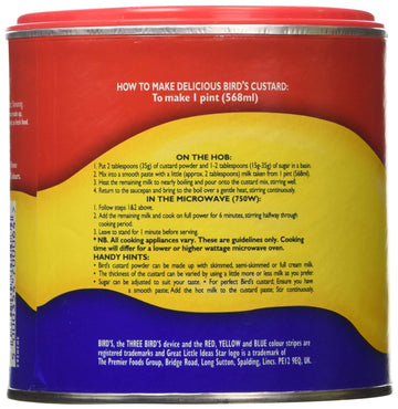 Bird's Custard Powder 250g - Traditional Creamy Flavor for Desserts and Baking, Pack of 1