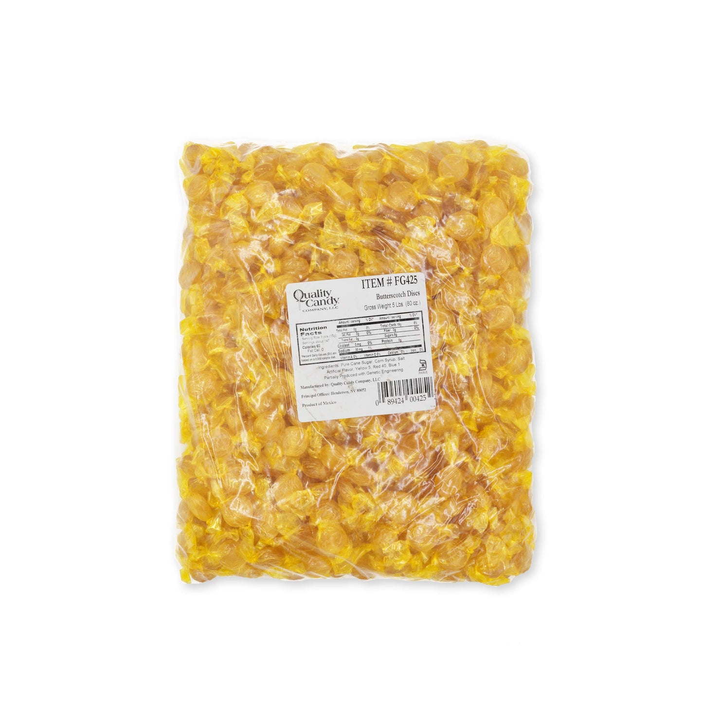 Quality Candy Company Butterscotch Discs, 5 Pounds
