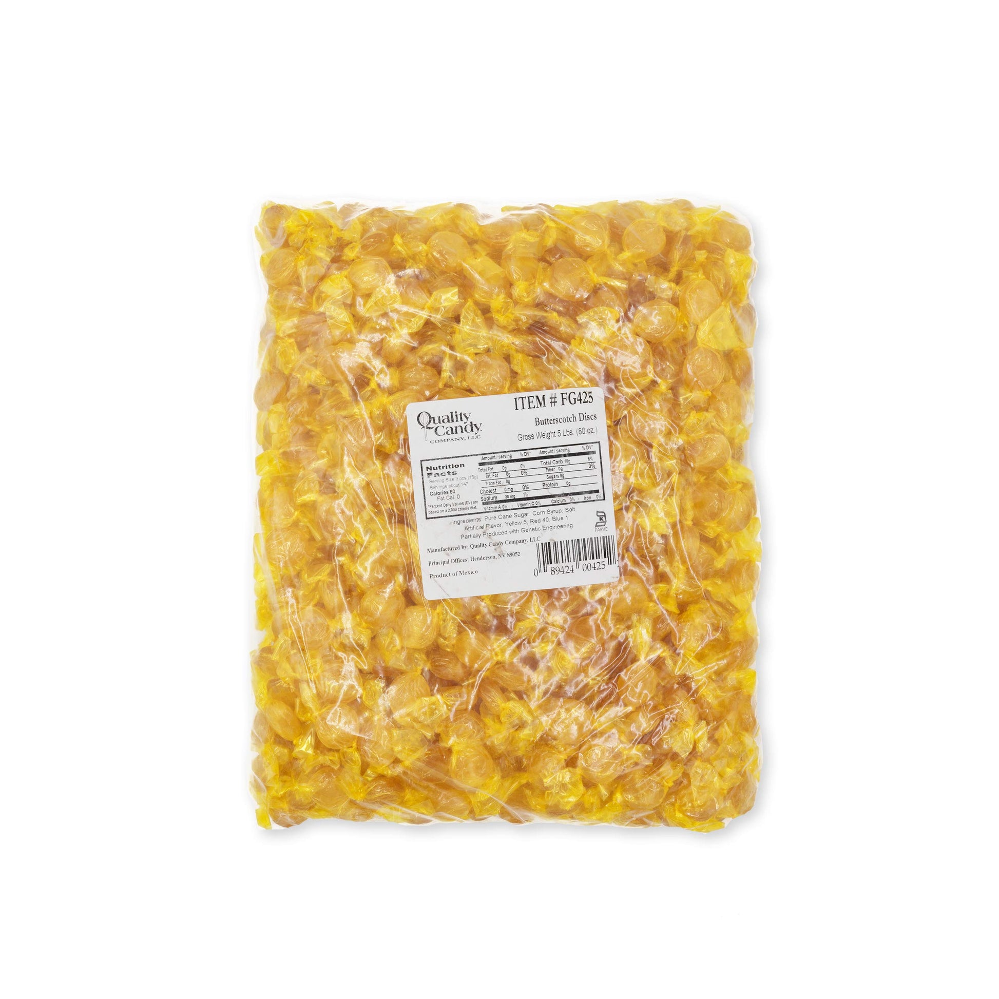 Quality Candy Company Butterscotch Discs, 5 Pounds