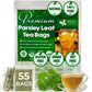 FRESHDRINKUS Premium Parsley Leaf Herbal Tea Bags, 100% Natural, Vegan, 55 Count