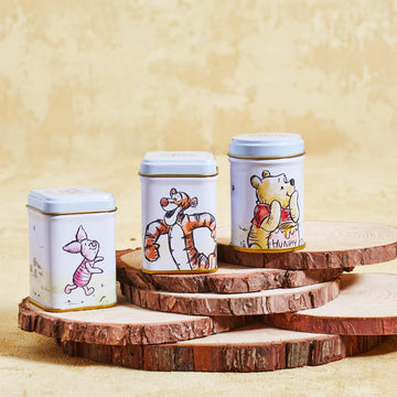 New English Teas Winnie The Pooh & Friends 3X Mini Tea Tins With English Loose Leaf Tea