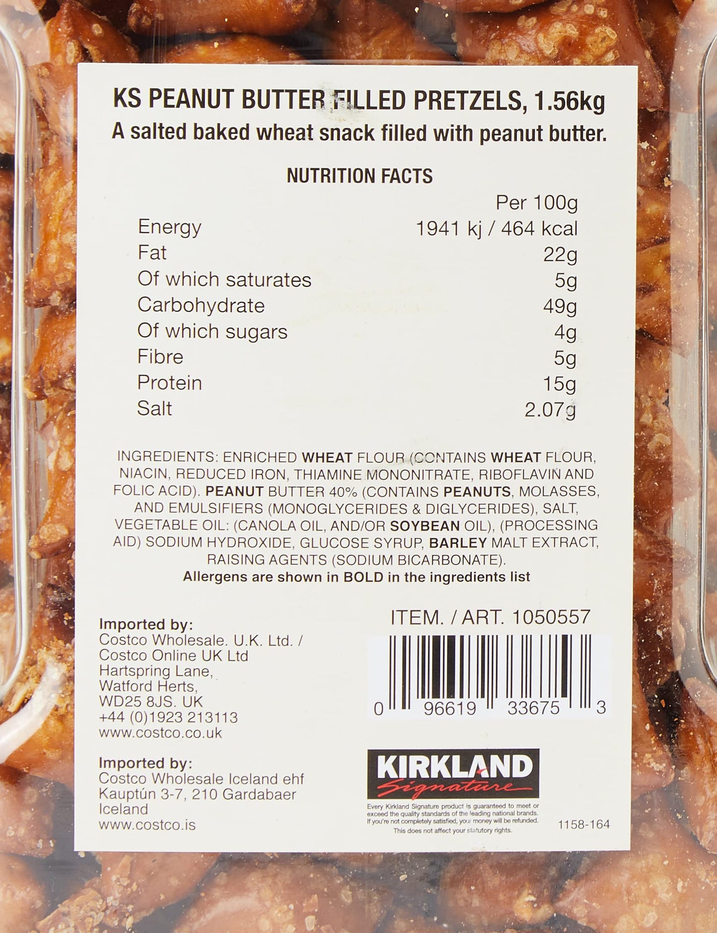 Kirkland Signature Peanut Butter Pretzels, 55 Oz