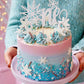 Rssta i Snowflake Cake Topper Glitter First Birthday Decorations W 5.8 H 8.2 Silver Design 2 Model xm139-silver