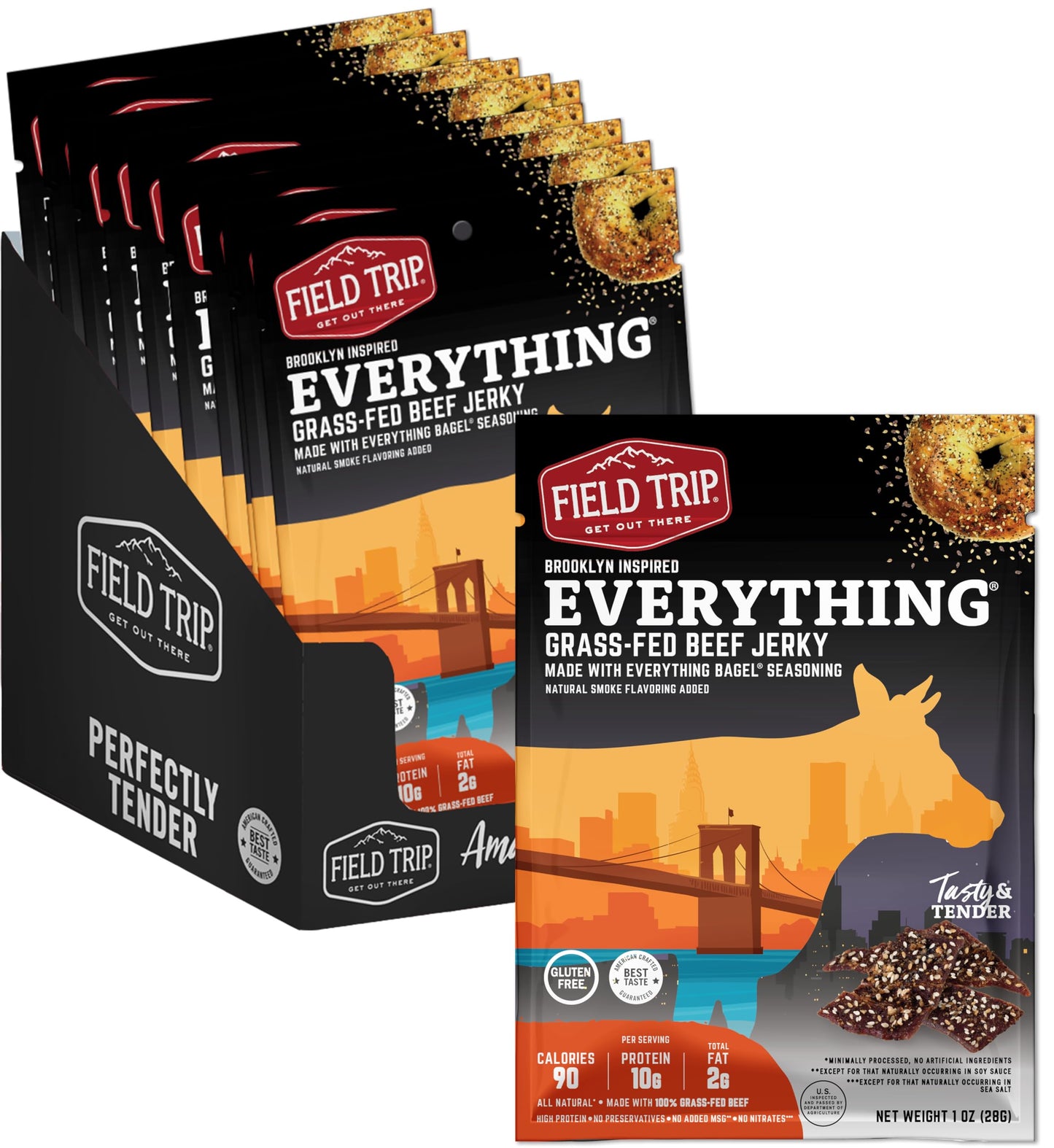 Field Trip Beef Jerky | Gluten Free Jerky, Low Carb, Healthy High Protein Snacks With No Nitrates, Made With All Natural Ingredi