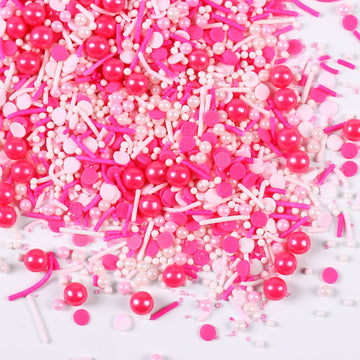 Edible Pink Sprinkles For Cake Decorating, Pink Confetti Sprinkles, Pink Jimmy Sprinkle Mix, Perfect For Baking, Cake, Cupcakes,